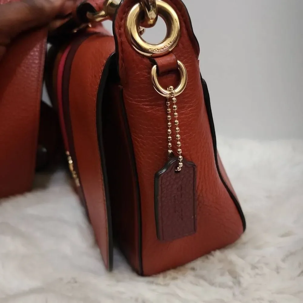 Coach Small Jes Messenger Bag with Varsity Stripe